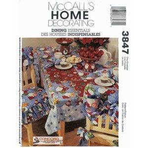 McCalls Sewing Pattern 3847, Home Decorating, Dining Essentials, One Size